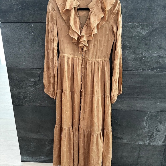 Doen Faye Maxi Dress Adobe Floral Embroidered Size XS - Picture 6 of 16